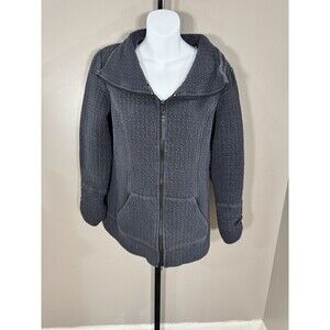 Tonia Debellis Molly Jacket in Signature Logo in Gray Quilted  Size XL